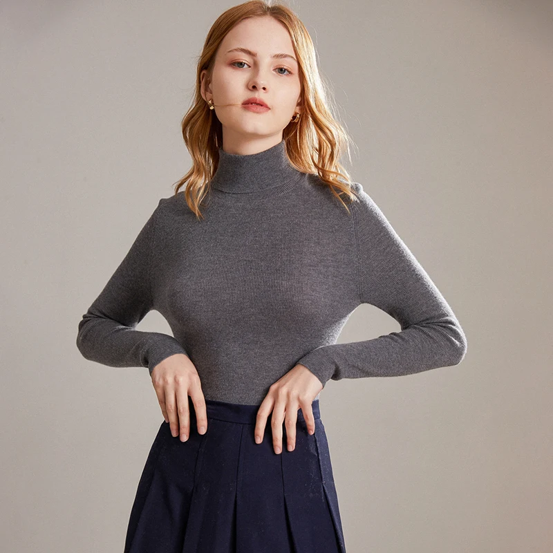 

Half-turtleneck pullover base shirt women's long sleeve short autumn and winter Korean style all-match slim fit tight sweater