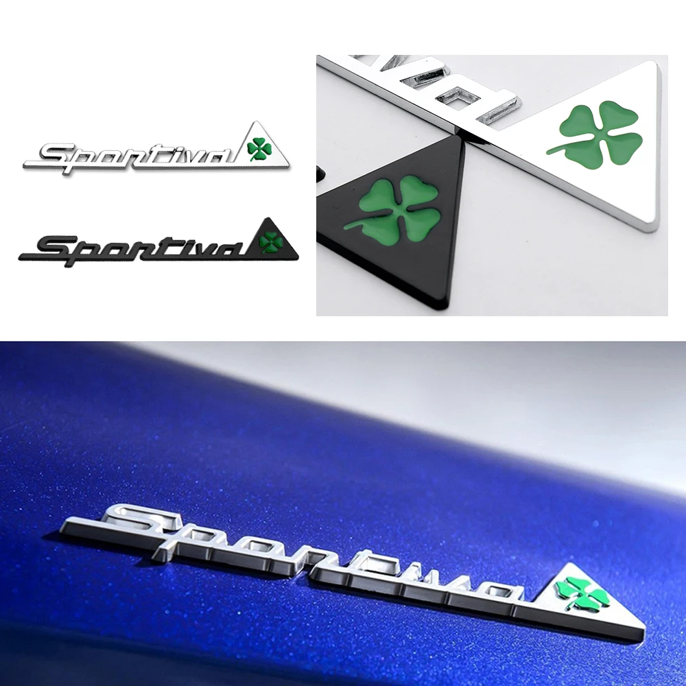 

Car 3D Metal Sportiva Badge Trunk Body Trunk Sticker For Alfa Romeo Spider Brera 4C 8C GTA Giulia MiTo Giulietta Tonale GT TZ3