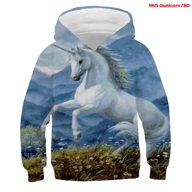 New 2020 Children Lovely Tops Cute Cartoon Unicorn Hoodies Boys Girls Sweatshirts Unicorn Colorful Galaxy Kids Pullovers Gifts images - 6