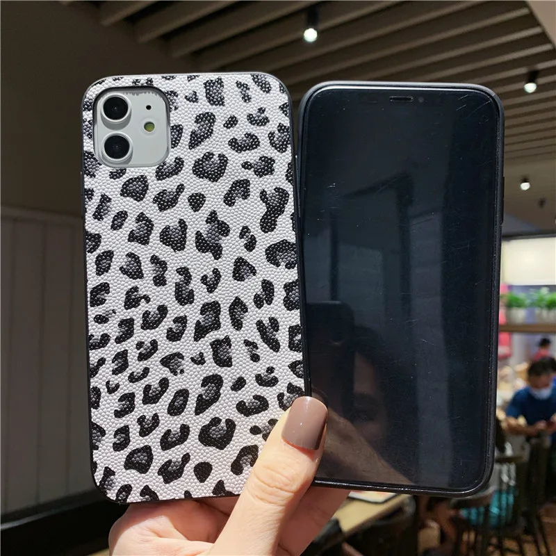 Мягкий чехол из ТПУ с леопардовой текстурой для телефона Xiaomi Redmi Note 8 Pro 9S 9A 8A 8T 7A Mi 10