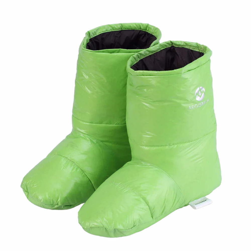 Аксессуары для спального мешка тапочки на белом утином пуху сверхлегкие мягкие