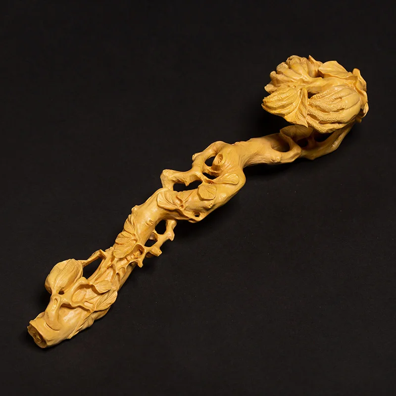 Креативная ручная резьба по дереву Zen Buddha Ruyi аксессуары для дома и офиса