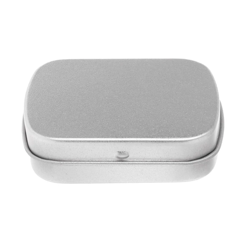 

Storage Box Mini Jewelry Candy Coin Key Organizer Tin Flip Silver Gifts Packing 87HB