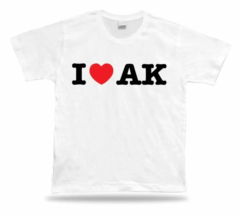 I-LOVE футболка с изображением сердца AK Alaska Last Frontier North to Future | Мужская одежда