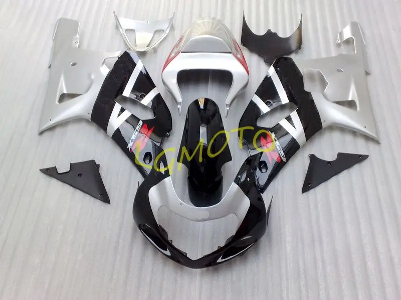 

Injection silver black body kits for SUZUKI GSXR600 750 K1 01 02 03 GSXR600 GSXR750 2001 2002 2003 Motorcycle Fairings bodywork