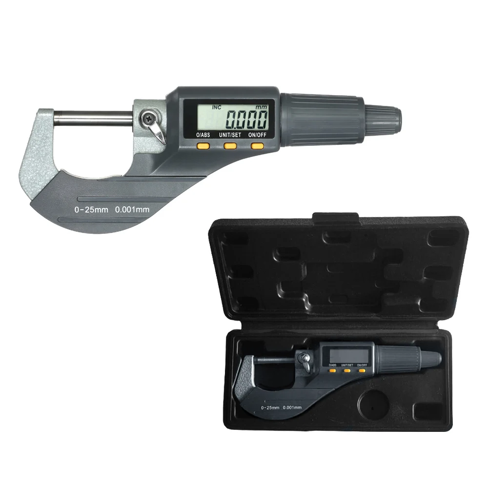 

Digital Micrometer 0-25mm Electronic Digital Outside Micrometer 0.001mm High Precision Depth Micrometer Micro Caliper