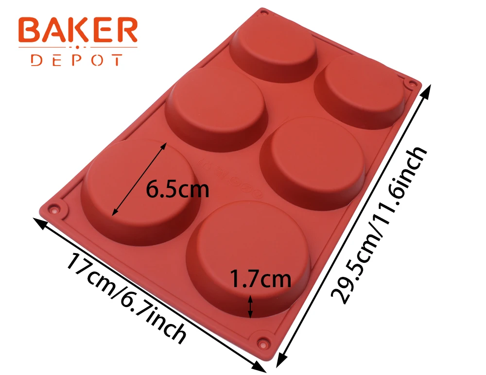 CDY-045 BAKER DEPOT, силиконовая форма для торта, выпечки, круглая форма для желе, пудинга, льда, мыла, печенья, хлебная выпечка, инструмент, маленькая форма для торта - Цвет: CDY-045