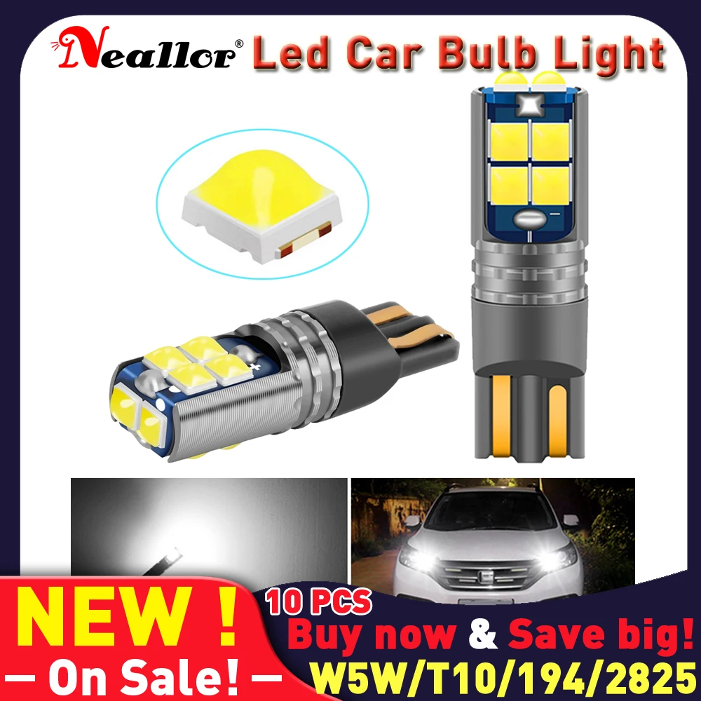 

Светодиодные габарисветильник лампы T10 W5w Canbus 194 168 2825 2821 Drl для номерного знака багажника, боковые габаритные огни для салона автомобиля, дио...