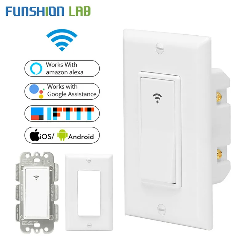 WiFi настенный светильник Smart Life/Tuya APP дистанционное управление работает с Amazon Alexa