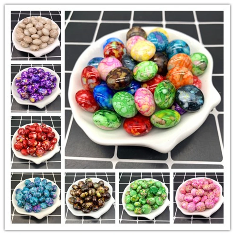 

New 10pcs/lot 18x10mm Acrylic Beads Loose Beads Fit Europe Beads For Jewelry Making DIY Accessories