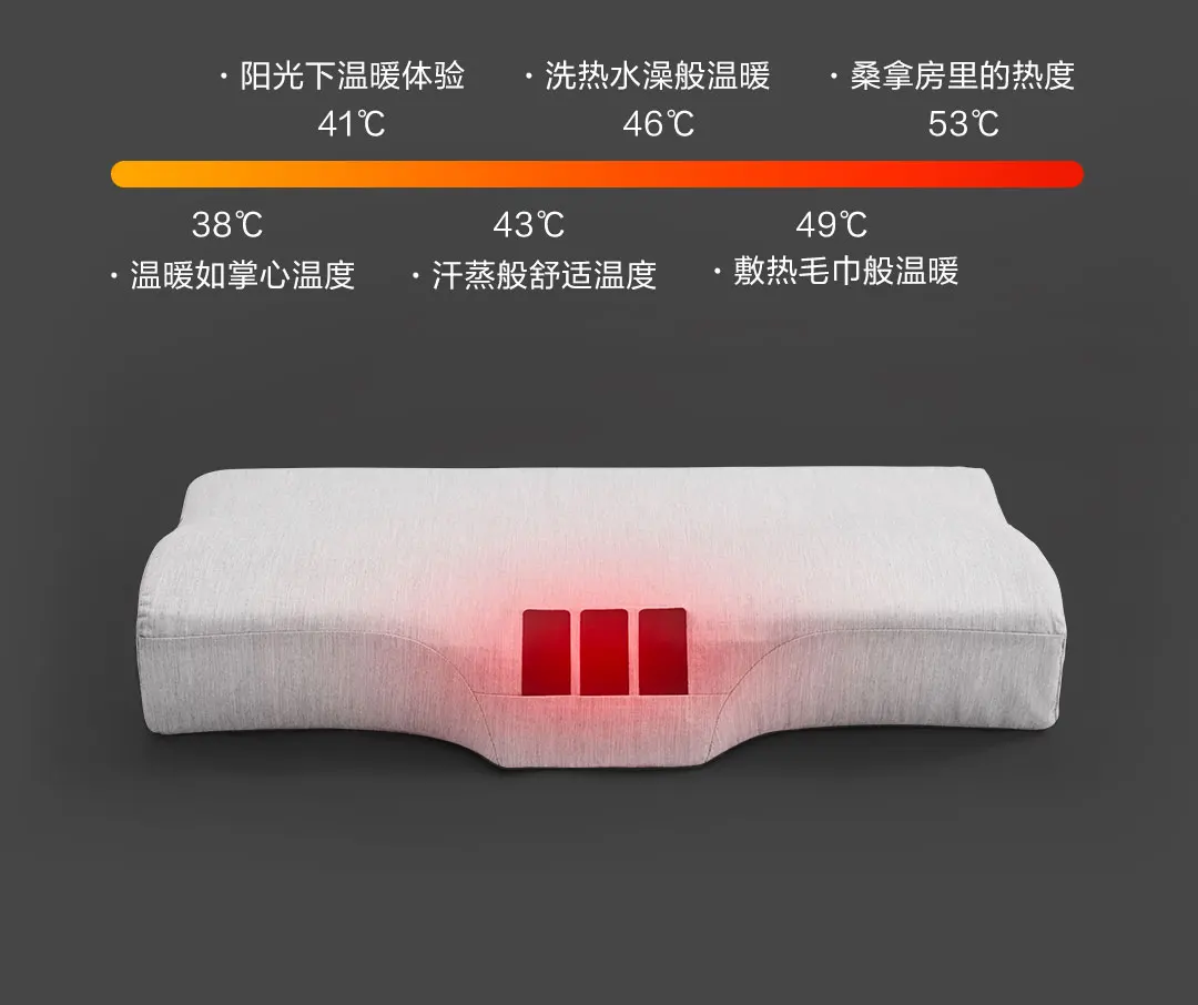Xiaomi Shuixing, натуральный латекс, интеллектуальная Подушка для сна, инфракрасная, тепло, массажер для шеи, Mijia, приложение, контроль костной проводимости, музыка