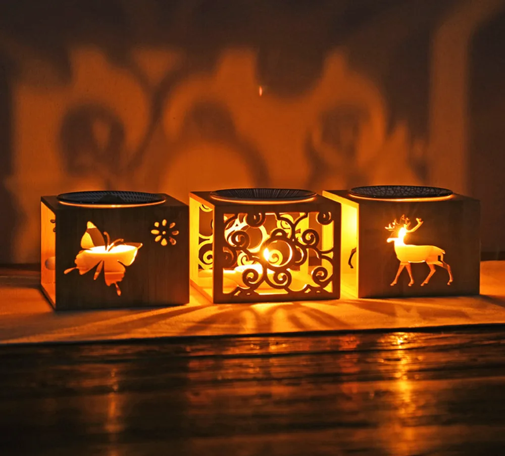 Бамбуковая древесина полый внутри с ароматом лампа масляная печь Арома горелка подсвечник ваза романтические ремесла подарки украшение дома