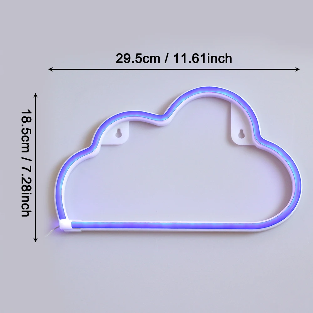 Настенная неоновая высветильник ка в форме облака светодиодные неоновые ночные