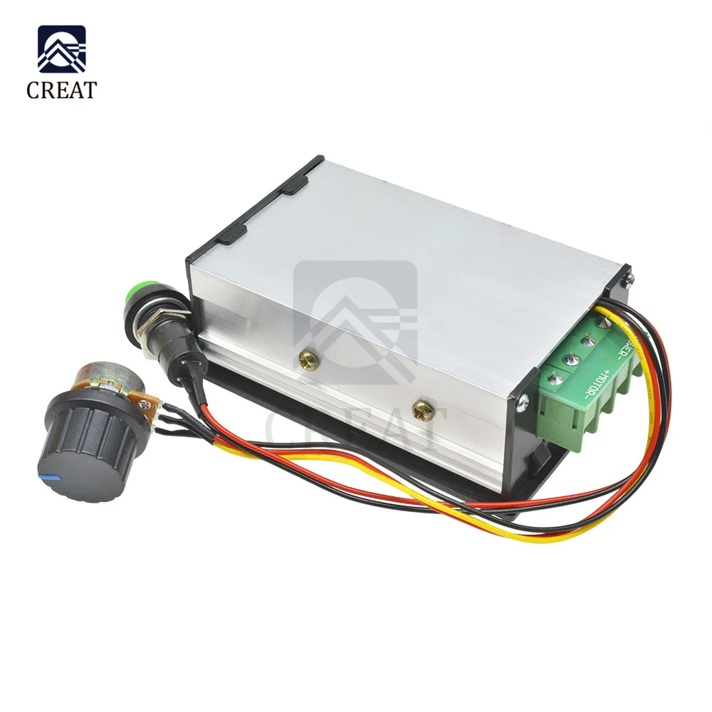 Контроллер скорости двигателя PWM с поворотным переключателем потенциометра B100K DC