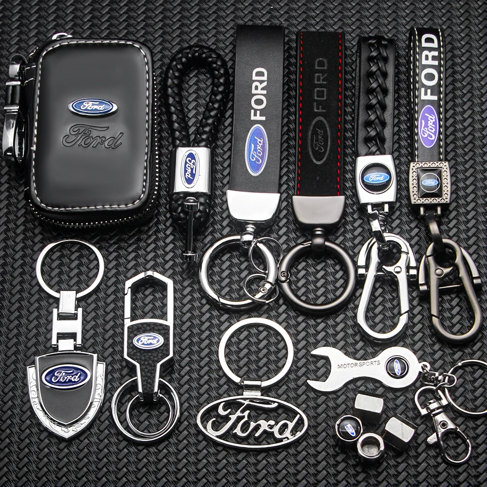

1PC Metal Car Emblem Keychain Key Chain Key Rings Bag For Ford FOCUS 2 3 Mondeo Ranger Fiesta Kuga MK2 MK3 Accessories Styling