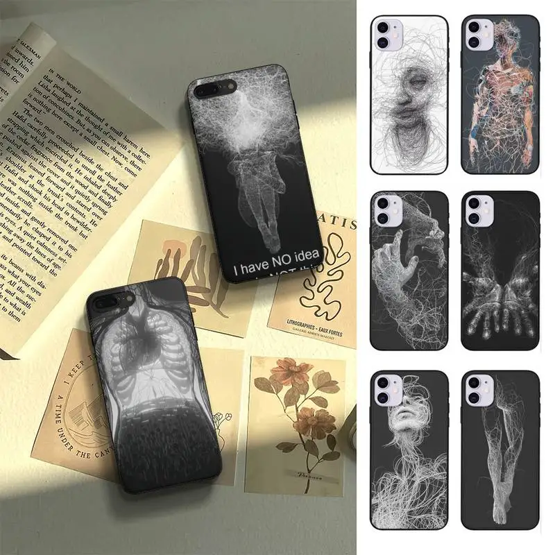 

Human Organ Art Phone Case Fundas Shell Cover For Iphone 6 6s 7 8 Plus Xr X Xs 11 12 13 Mini Pro Max