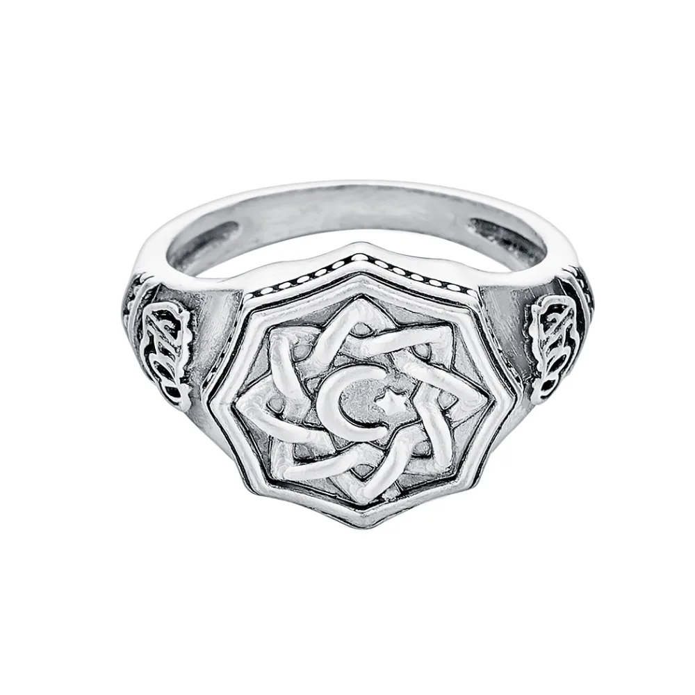 17 CHENGXUN Viking, Круглый, Большая ширина, печатка, кольцо на палец, для мужчин, черный, серебряный, модный, Валькнут,, Винтажные Ювелирные изделия 15 мм - Цвет основного камня: 17