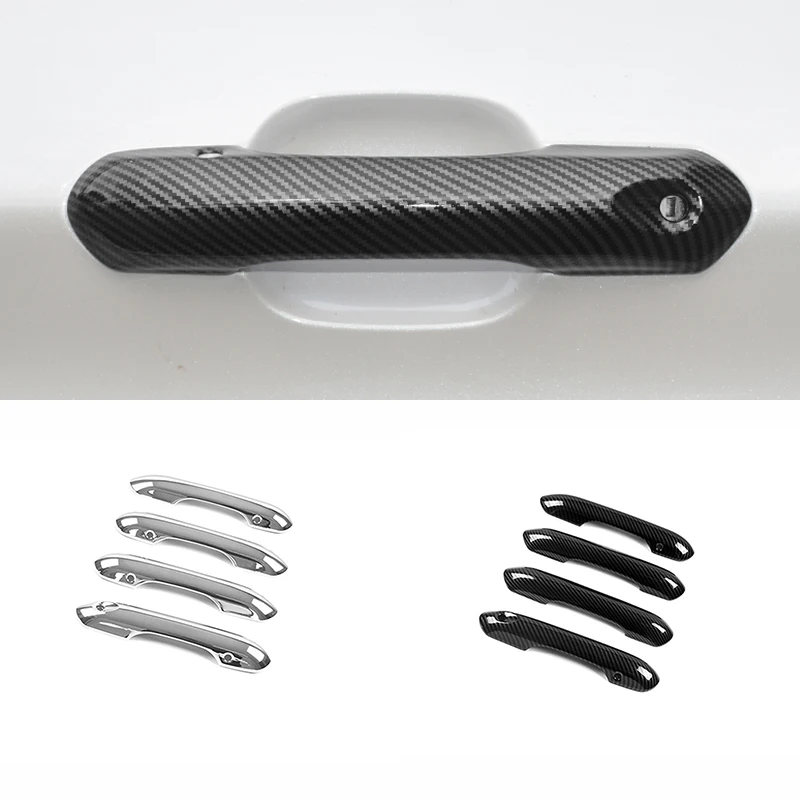 

For Ford Explorer 2020 Carbon Fiber Color Door Handle Cover Trim Frame Stickers Car Styling Accessories