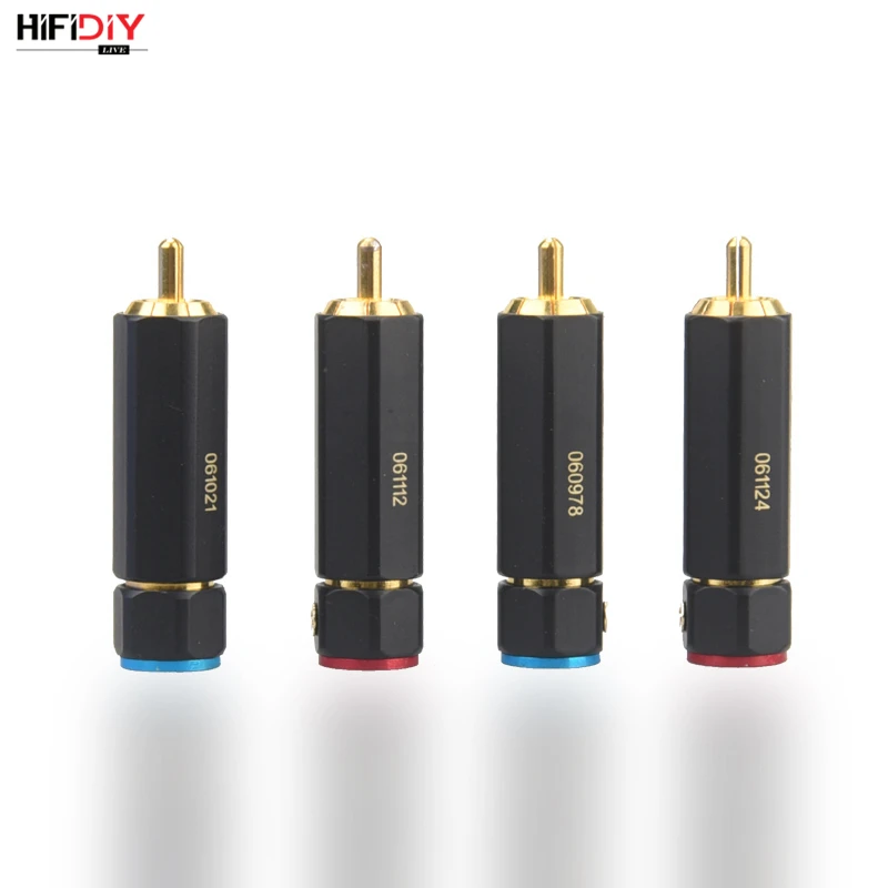 HIFIDIY LIVE 4 шт./компл. аудио сигнал вход RCA Штекер кабель провод позолоченный