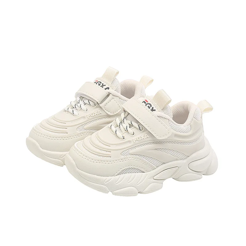 Детские кроссовки на массивной подошве Осенние однотонные черные розовые