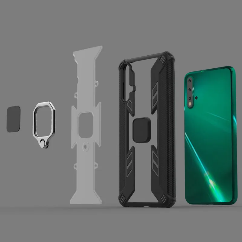 Гибридный бронированный чехол для Huawei P30 Pro LiteMate 20 Nova 5 Y6 P Smart 2019 магнитный