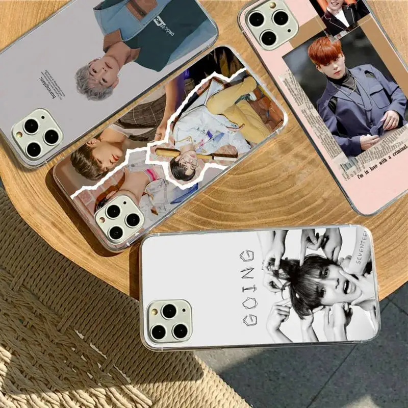 

YNDFCNB Seventeen JUN DK JOSHUA kpop Phone Case for iphone 13 11 12 pro XS MAX 8 7 6 6S Plus X 5S SE 2020 XR fundas
