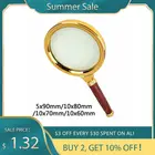 Лупа 90 мм80 мм70 мм60 мм, ручная, 5X10X, увеличительное стекло, лупа для чтения, ювелирные изделия, лупа для глаз, инструмент для ремонта