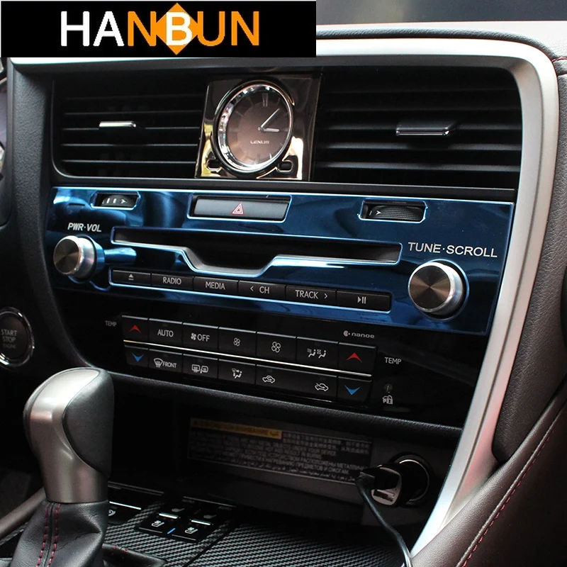 Средний контрольный компакт-дисков Панель накладка Стикеры Нержавеющая сталь