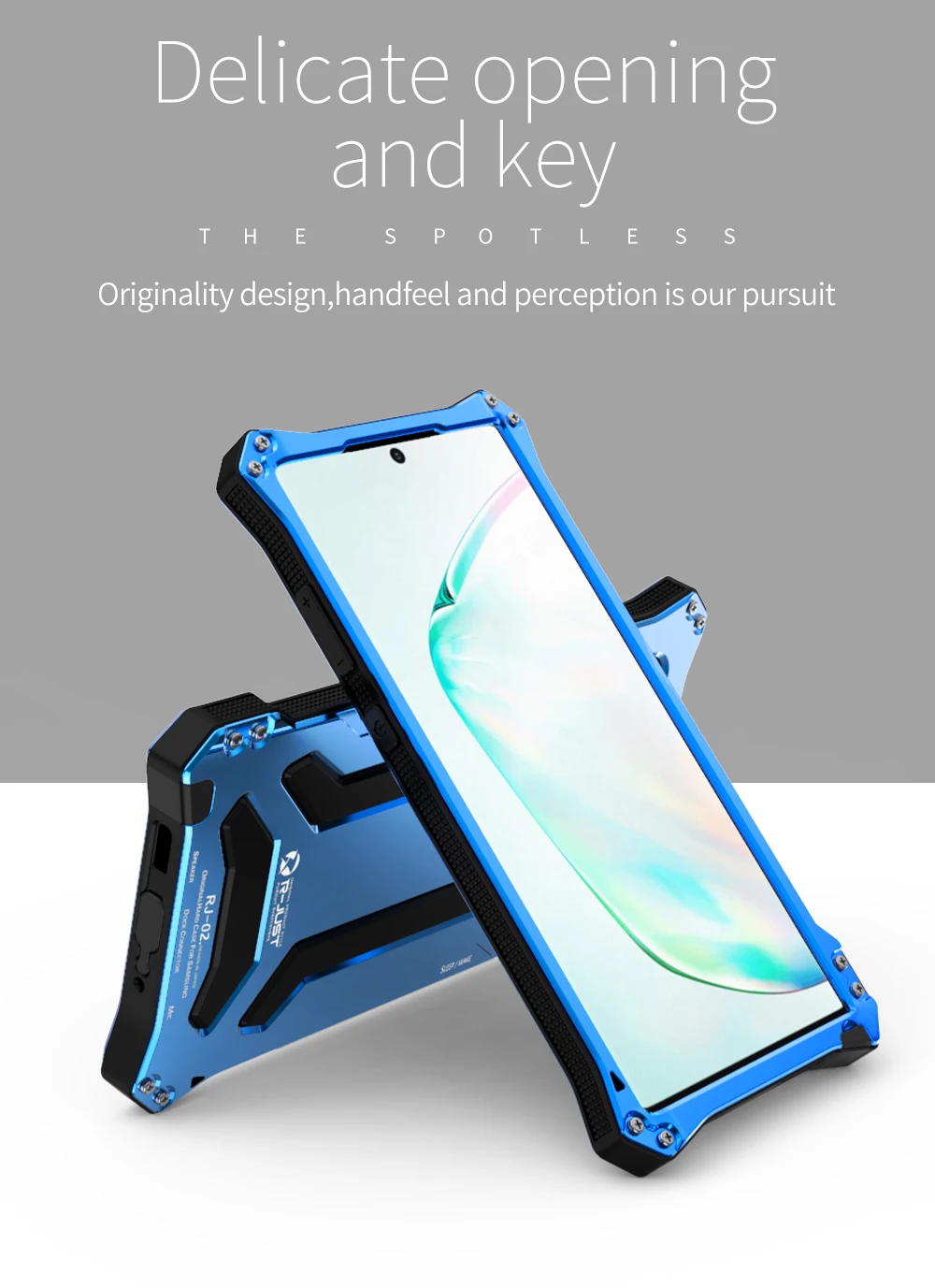 R-JUST серии Гандам металлический бампер для SAMSUNG Galaxy Note 10 Note 10 Plus Armor Doom алюминиевый корпус Чехол Coque