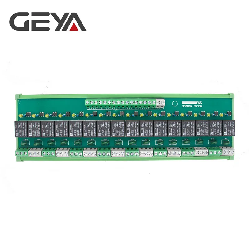 GEYA 16 групп 1SPDT 1NC1NO релейный модуль для AC DC 5 в 12 В 24 В PLC релейная плата 12 В 10A электромагнитное реле
