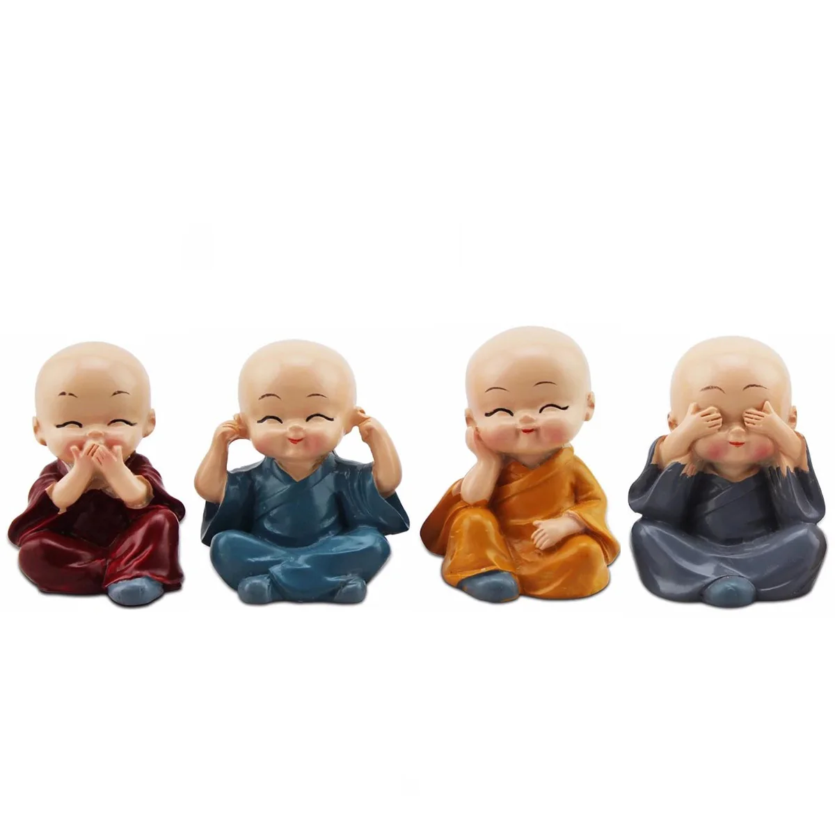 

Little Monk Statue Decoration Resin Crafts figurine Buddha Automotive Lovely Ornament
