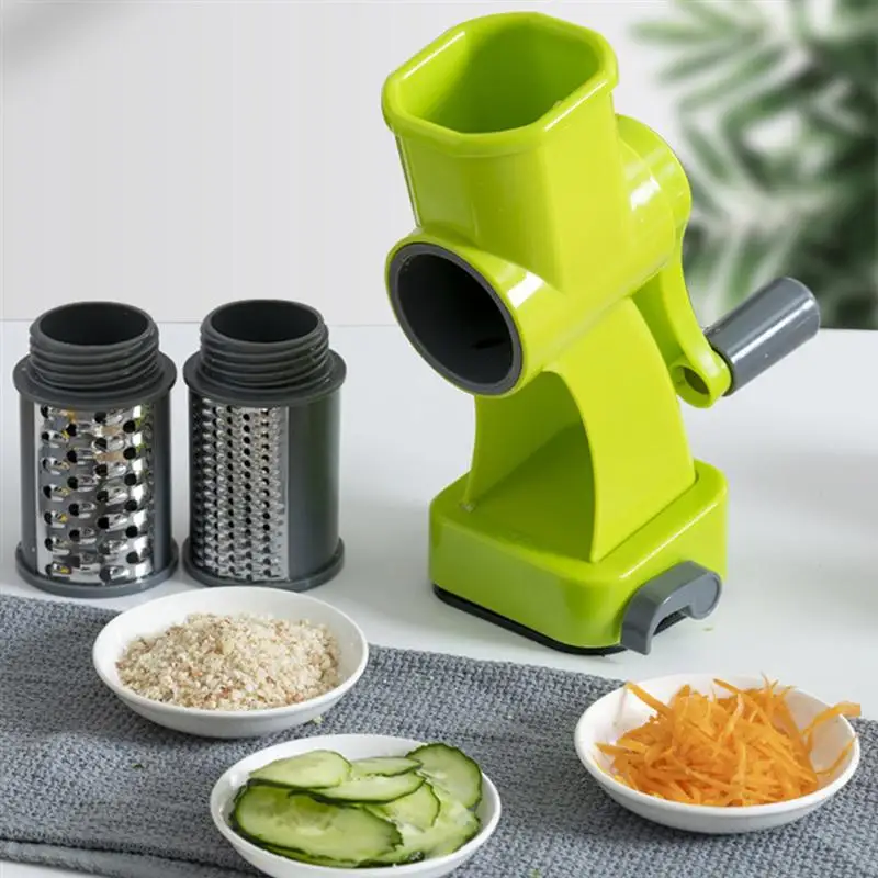 

1 Set Multifunction Hand Operated Drum Vegetable Cutte Grater Vegetable Kitchen Vegetable Shredder( For Home Green)