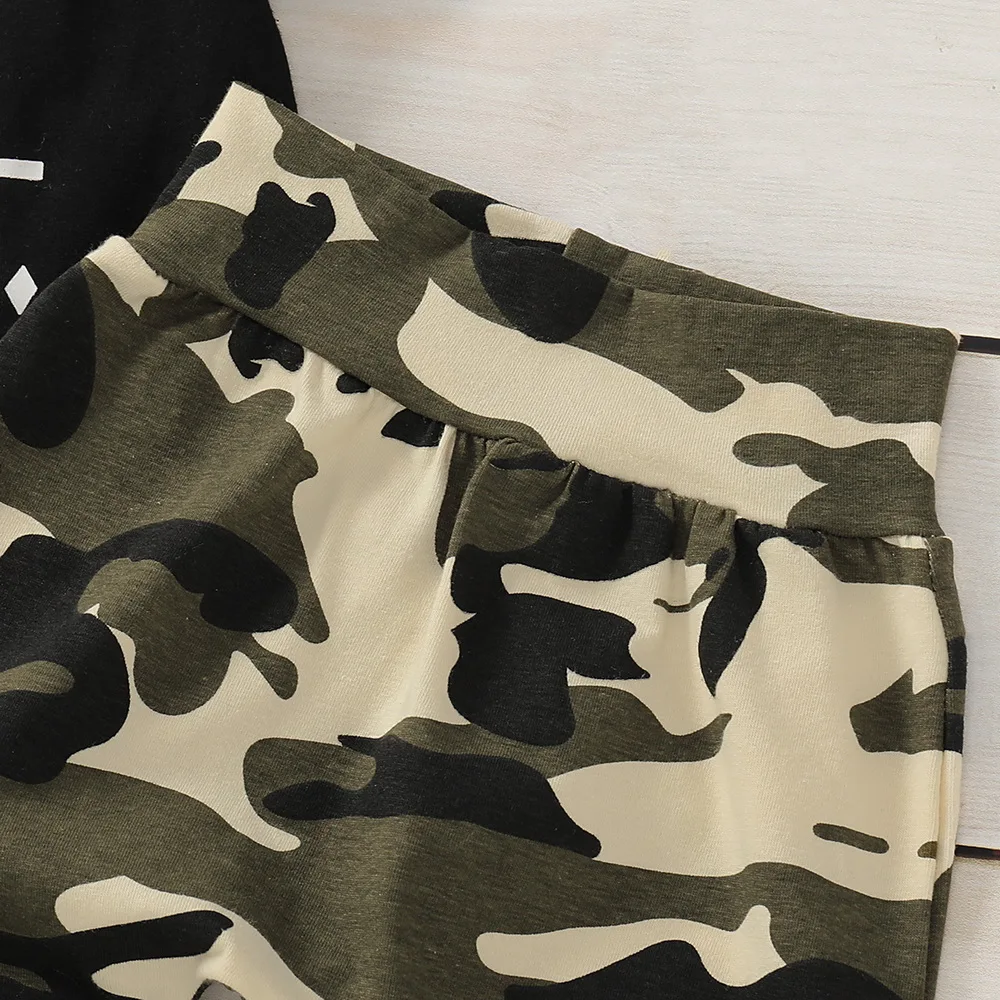 Одежда для маленьких мальчиков черная футболка с длинными рукавами комплект из