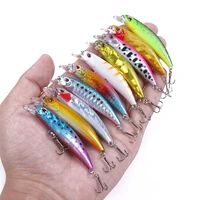 double hook long distance throwing lure mino sink into the water short lingual plate 6cm 4 5g 10colorful