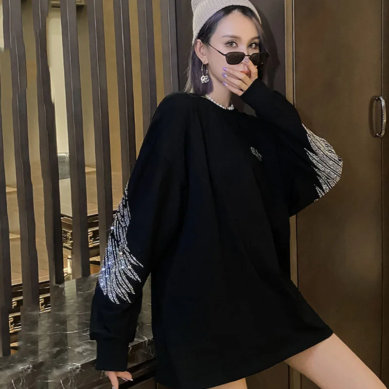 Женская футболка с крыльями длинным рукавом для весны и осени 2021 | одежда