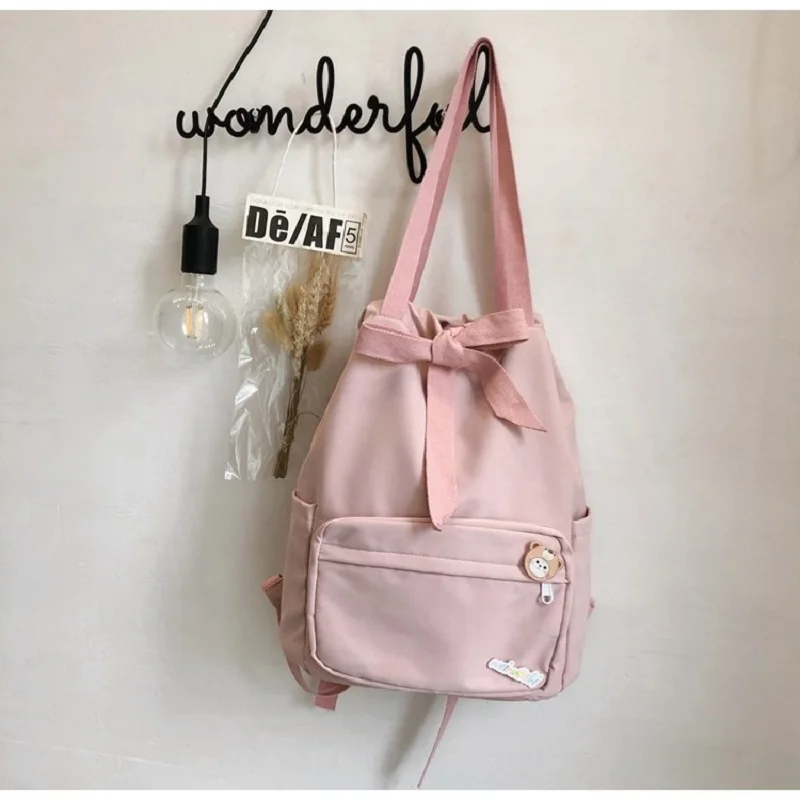 

Холщовый Рюкзак для ноутбука в Корейском стиле, Женский дорожный ранец, удобная школьная сумка-тоут для девушек