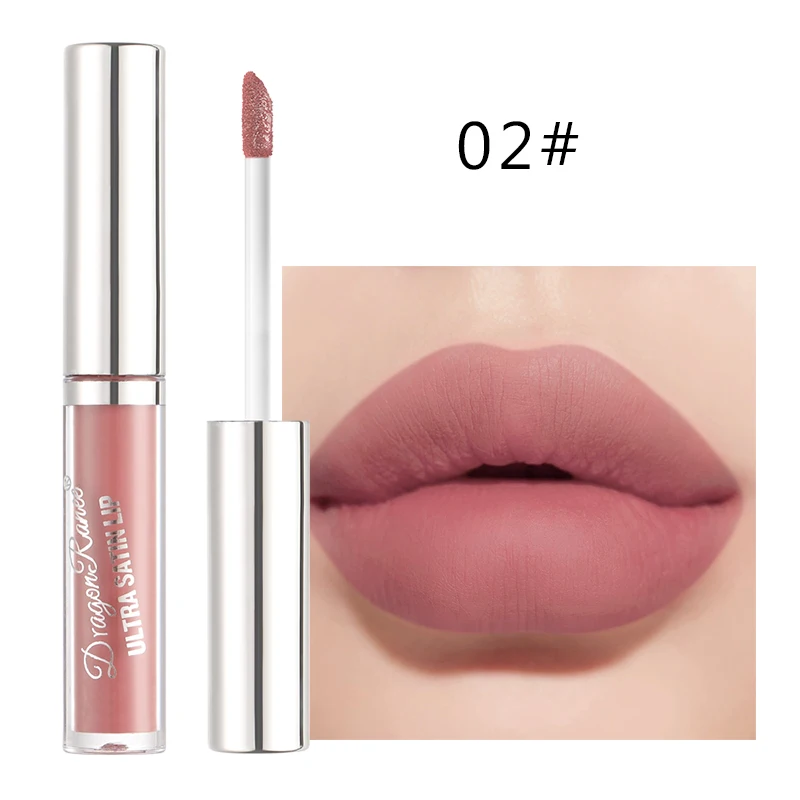 

High Matte Lip Gloss Soft & Smooth Lip Makeup Non-Sticky Formula Lipgloss Waterproof Non-marking Lipstick Lasting Lip Glaze TSLM