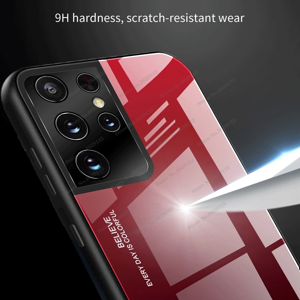 

Color Case For Samsung Galaxy S21+ S21 Plus S21 Ultra 5G Tempered Glass Cover For Samsung Galaxy S21+ S21ultra S21 5G Hard Coque
