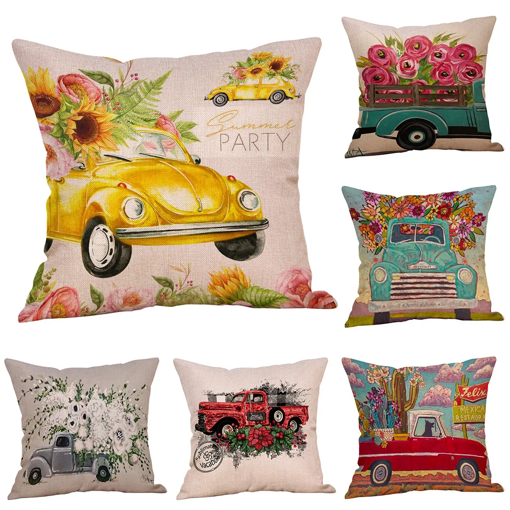 Ouneed украшение с принтом автомобиля дешевая наволочка для подушки Женская серый