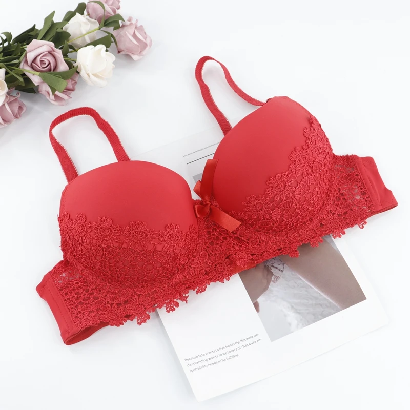 C9-Red Beauwear размера плюс сексуальные женские бюстгальтеры с вышивкой пуш-ап нижнее белье дамское белье большой размер бюстгальтер Размер 38-44 B C чашка - Цвет: C9-Red