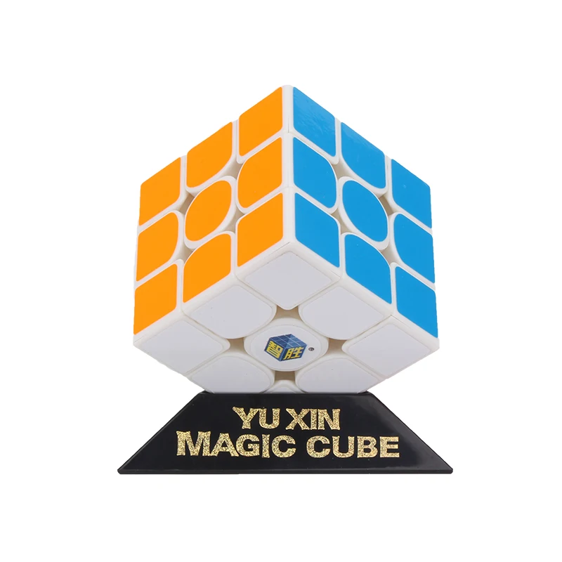 Yuxin светильник Magic 3x3 Cube Littler волшебный куб черный/стикер менее/белый/megnetic стикер