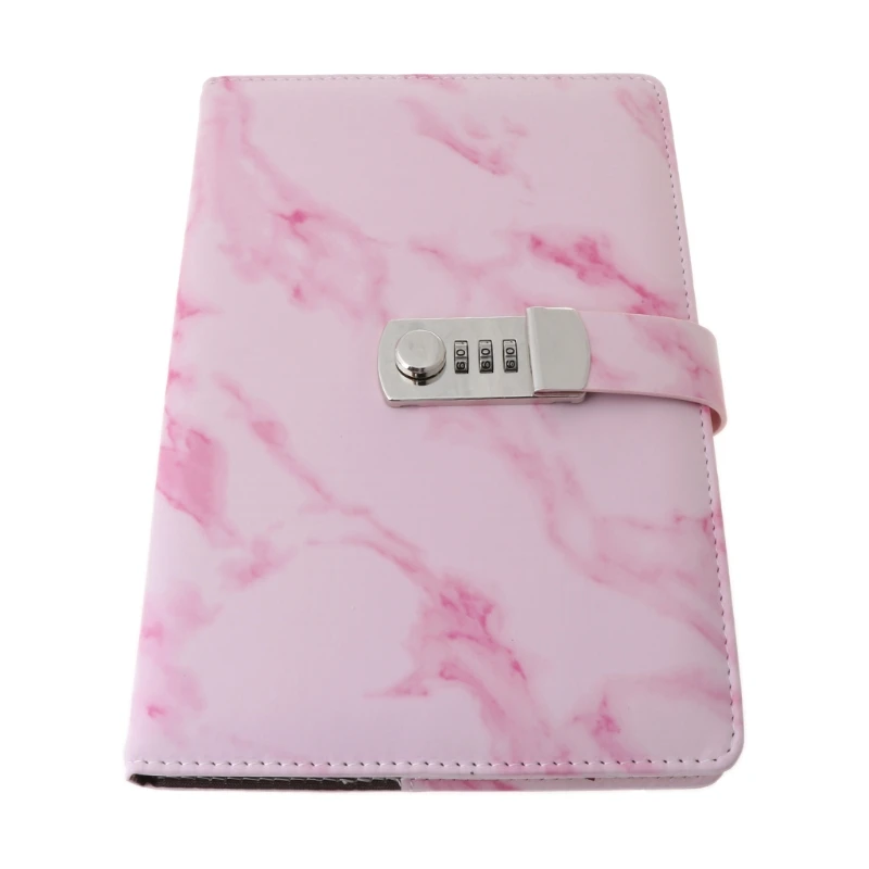 

A5 Marble Texture Notebook Password Lock Notebooks Leather Notepad Agenda Weeks