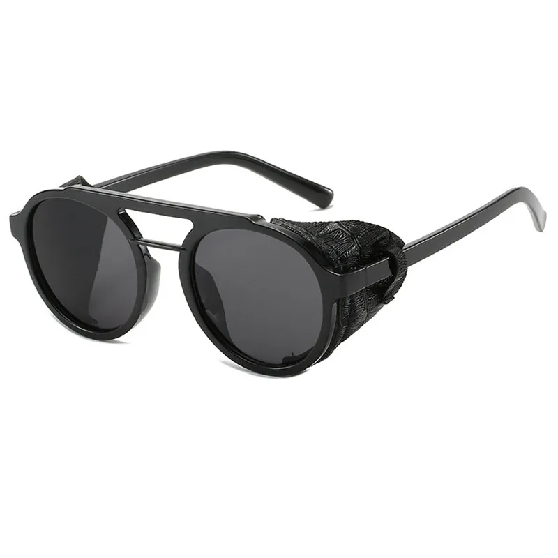 Мужские и женские очки в стиле стимпанк винтажные Круглые Солнцезащитные с