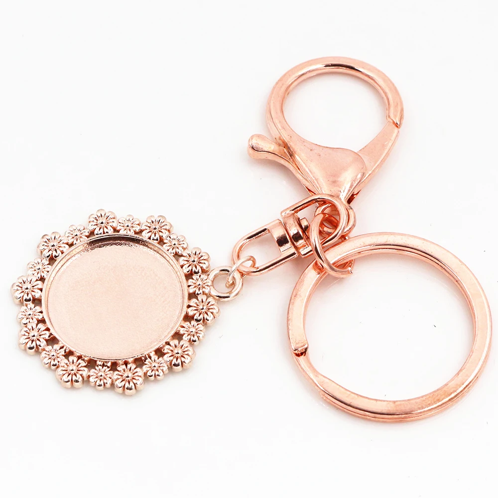 20 мм Внутренний размер розового золота цвет Камея установочная база Ручная