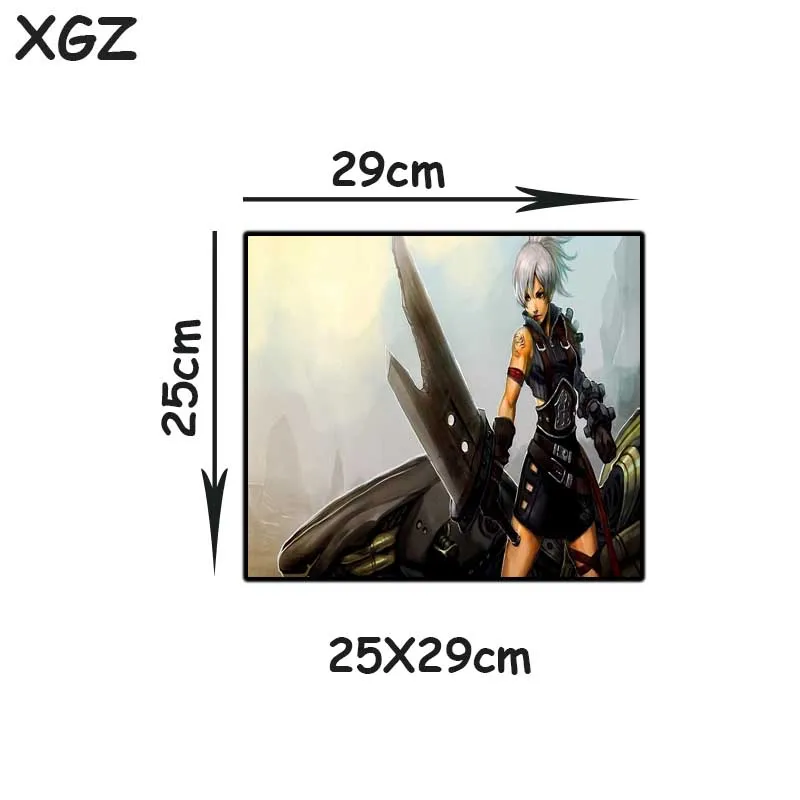 Большой игровой коврик для мыши XGZ черный скоростной с застежкой по краям аниме