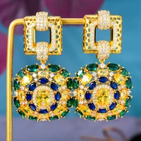 missvikki luxury gorgeous big square necklace earrings jewelry set women wedding sparkly women wedding engagement high quality