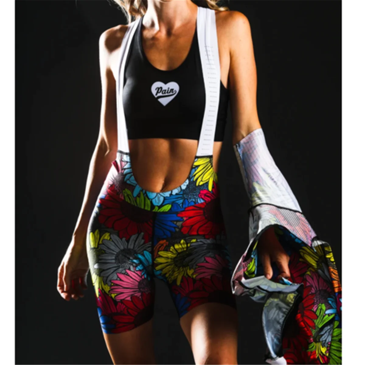 LOVE THE PAIN Womens Bicycle Bib Shorts High Quality Lycra Italian Webbing Gel Cushion Usa Road Wear Mtb Outdoor Cycling Short