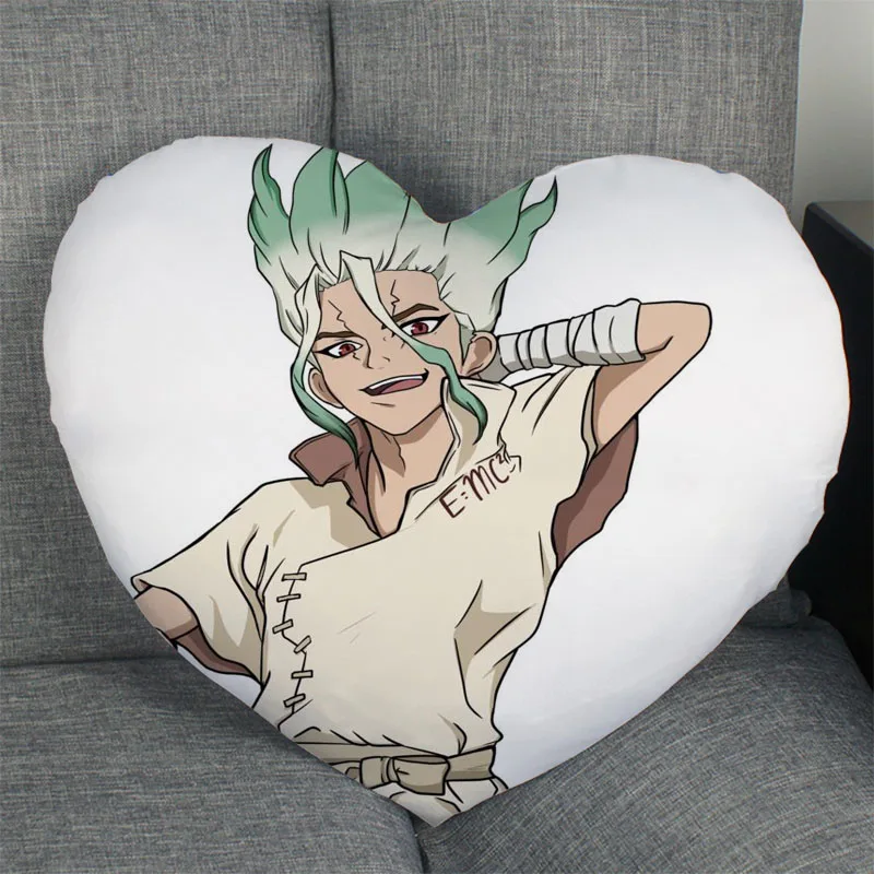 Оригинальные наволочки в форме сердца из японского аниме Dr STONE постельные