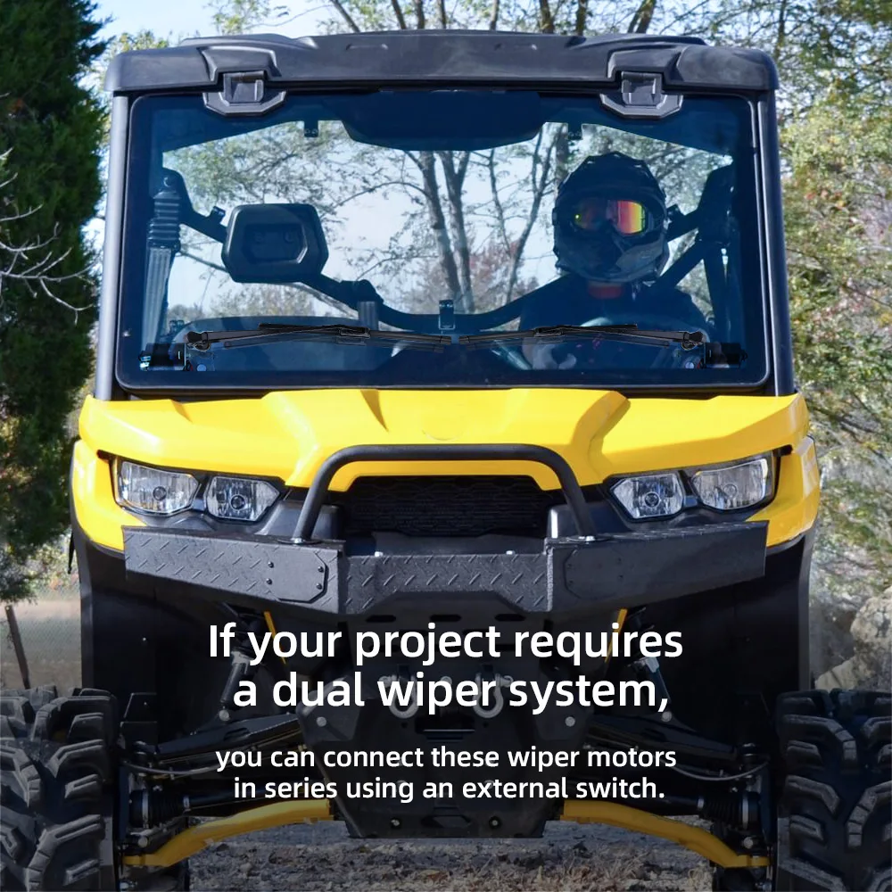 Универсальный 12-вольтовый Электрический мотор стеклоочистителя UTV для Can Am Honda