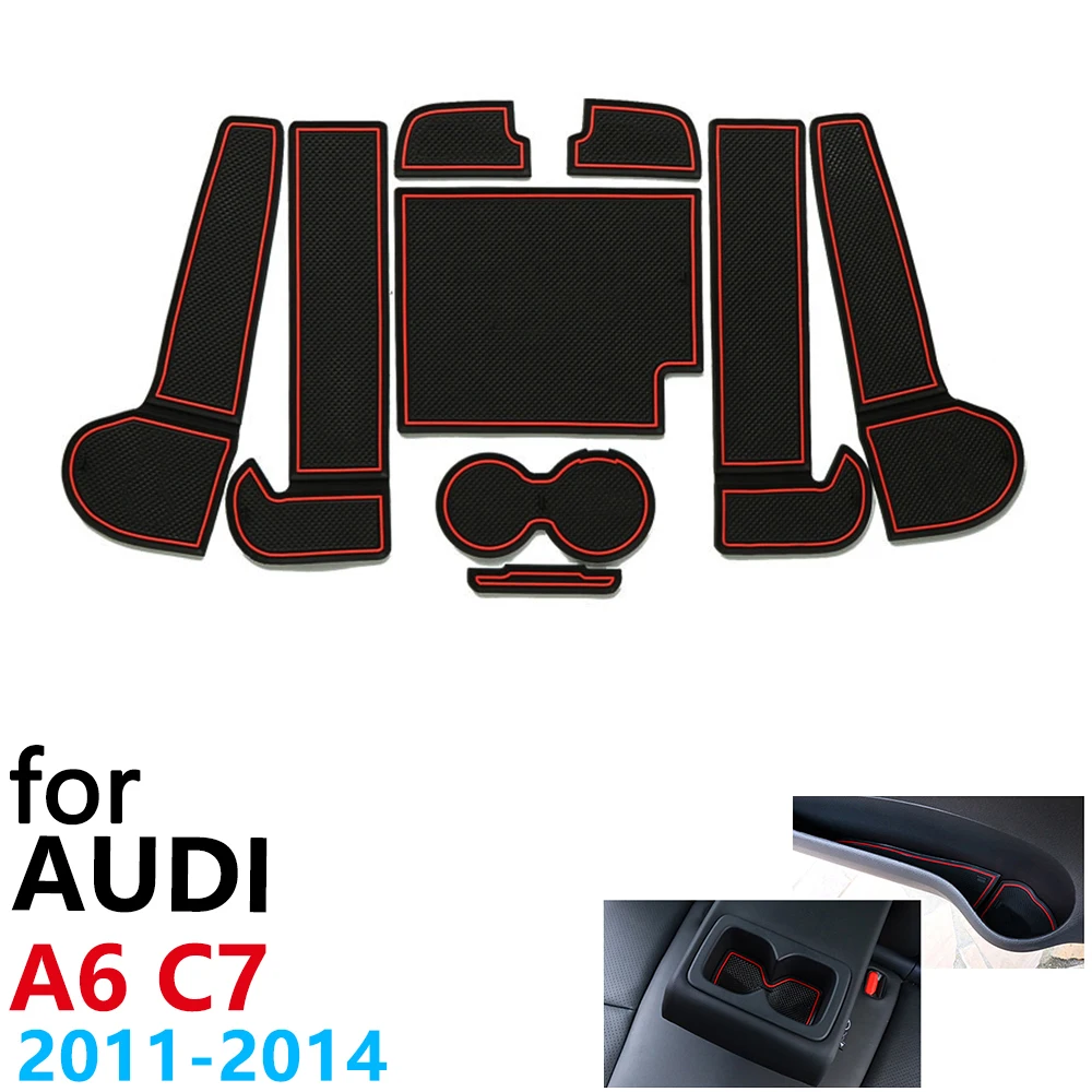 Противоскользящий резиновый коврик для подстаканника дверной паз Audi A6 C7 4G RS6 S6 S